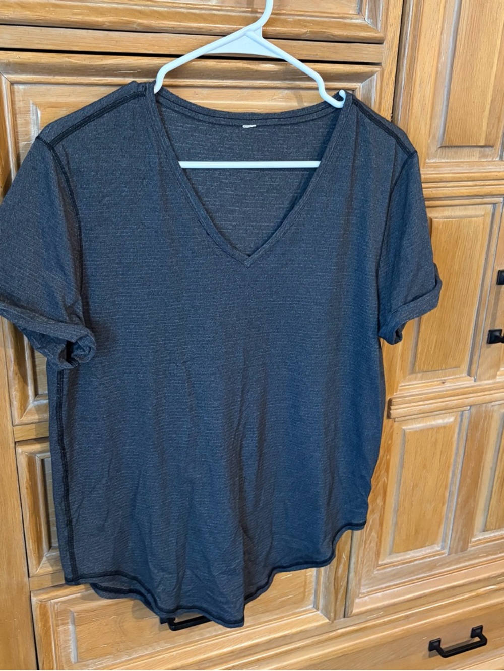 lululemon athletica Dark Charcoal V-Neck Tee